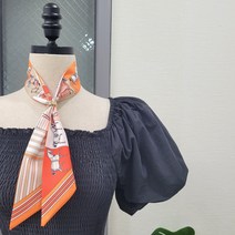 양면 유니콘 타이 스카프 미니 쁘띠 실크 트윌리