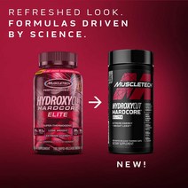 인터네셔널 버젼 ) 머슬테크 하이드록시컷 하드코어 엘리트 110캡슐 Muscletech Hydroxycut Hardcore Elite 110caps, 2병 ( 110정)