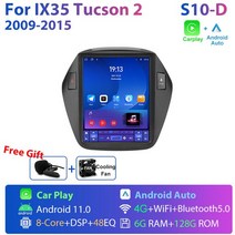 JMCQ-2 딘 4G 안드로이드 11 자동차 라디오 현대 IX35 투싼 2 2009-2015 스테레오 멀티미디어 비디오 플레, 16 S10-D-MIC