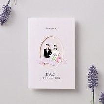 마음닷컴 청첩장 PK1908 봉투 스티커 포함, 100매 세트