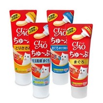 이나바 챠오츄르 튜브 80g 4개입 파우치, 헤어볼, 1세트