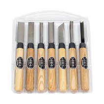 조각도 우드카빙 조각끌 목선반 조각기 목공칼 목각 다가네 정밀공예용 MADE IN KOREA 청지강 이층 복합강 백두산 7PCS 조각끌 1세트