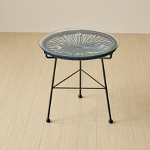 코드테이블 야외 아웃도어 원형 아카풀코 라탄, 뉴코드테이블-딥블루