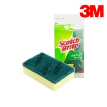 3M 스카치브라이트 설거지용 항균 스폰지 양면 다목적 수세미 SL-86 1입 벌크포장