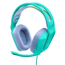 로지텍 g435 g335 노이즈캔슬링 7.1 서라운드 블루투스 헤드셋 (미개봉), 0, G335 유선 이어폰 민트블루