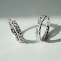 써니브릴란테 실버925 사각 큐빅 가드링 레이어드링 다이아 컷팅 반지