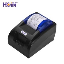HOIN USB 휴대용 58mm 열 영수증 프린터 티켓 빌 유선 인쇄 지원 현금 서랍 ESC/pos와 호환 가능 199018, 검은색, 영국 플러그