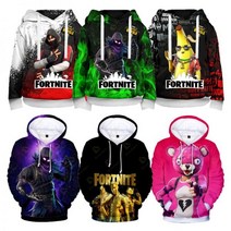 패션 Fortnite Hoodies 3D 인쇄 된 남성 여성 어린이 스웨터 소년 소녀 키즈 Streetwear 풀 오버 그린 탑스 남자 후드 집업 후드티