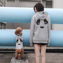 애완견옷 강아지 주인 애완동물 커플룩 개플룩 커플옷, 블랙, 주인 L사이즈