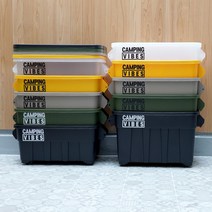 캠핑바이브스 멀티카고박스 75L 53L 캠핑박스 토트박스, 53리터, 블랙스티커, 그린