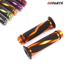 LJ 22mm 오토바이 튜닝 핸들그립 손잡이 빗살 크롬형 모델 DDPARTS 디디파츠, 1개, 연두(2개1세트)