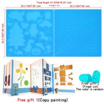 초정밀 기본 기하학적 템플릿 3D 인쇄 펜 실리콘 패드 2 손가락 캡 드로잉 DIY 생일 선물, 04 Blue large