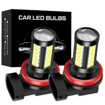 2Pcs H11 H8 9006 HB4 9005 PSX24W H16EU 5730 LED 자동 안개 램프 차 반대로 전구 6000K 백색 파란 황색, 02 H9, 03 RED