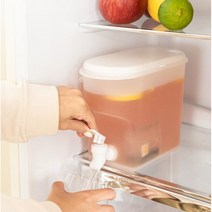냉장속 음료 디스펜서 물병 수제 음료 만들기 시원한 보리차 3.5L PP제질