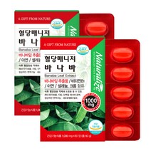 혈당 매니저 바나바 60정2통 돼지감자분말 바나바나잎 혈당상승억제 당뇨에좋은 당화혈색소낮추기 성인