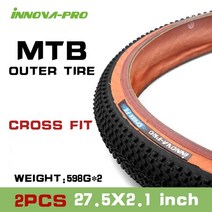 MTB 타이어 INNOVA 산악 자전거 타이어 펑크 방지 도로 스노우 초경량 사이클 26/27.5/29 인치 접이식 알루, 12 MTB 2pc 27.5x2.1