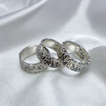 은 925 남녀공용 패턴 유화 반지 3종