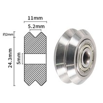 1set 3d 프린터 부품 Openbuilds V 갠트리 플랫 세트 /2040 슬롯 알루미늄 프로파일 휠 용 특수 슬라이드, 08 SY
