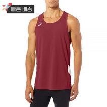 아식스 ASICS 남성용 팀 스위프 싱글렛 426031, Medium, Cardinal/White