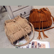 인디언 태슬 프린지 끈매듭 버킷 크로스백 수납포켓 스트릿 편한어깨끈