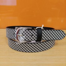 루이까스텔 23년 여성 PVC 패턴 버클 벨트, B(블랙)