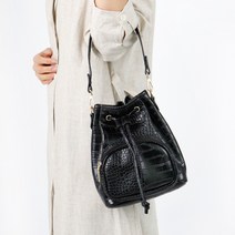 뱀피포켓 복조리 미니 크로스백 여성 가죽 가방 숄더백 핸드백 LAELME SP