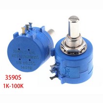 1pcs 3590S 1K 2K 5K 10K 20K 50K 100K 옴 전위차계 가변 저항기 3590 102 103 502 103 203 503 104|전위차계|, 50 천개 옴, 1개, 단일