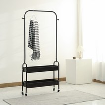 아리아퍼니쳐 Harper 2단수납형 이동식 행거 블랙, 본품