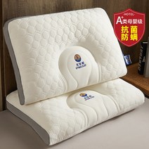 경추베개 라텍스 쿠션 한쌍 가정용내추럴 고무 기억 싱글 기숙사 타입학생 경추보호베개 심보 수면, T16-우주선캡슐 라텍스베게 그레