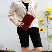 여성 리얼가죽 클러치 숄더백