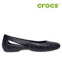 크록스 플랫슈즈 40- 206210-90L Womens Crocs Sloane Graphic Flat Leopard