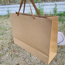 두꺼운 크라프트 종이 봉투 가방 쇼핑백(대) 선물용 포장용 다이소
