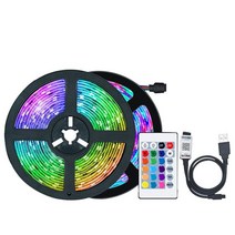 신박한 스마트 조명 앱 컨트롤 개인방송 게임 차박 캠핑 RGB 조명 LED Light Strip Set RGB Colorful USB B, 01 3m Bluetooth remote