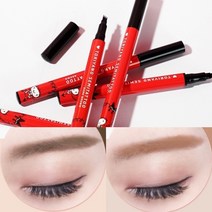 삼지창 아리브로우 눈썹 타투펜 여자 남자 아이브로우 문신 펜슬 안지워지는 지워지지않는 셀프 눈썹 타투, 브라운