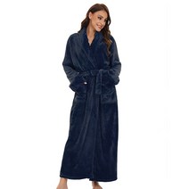Mens Womens Winter Warm Robes 푹신한 양털 드레싱 가운 Long Sleepwear Lounge Housecoat 호텔 및 스파 용 퍼지 목욕