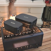 살반 사각 캠핑 반합, 사각반합[블랙 M-800ml]