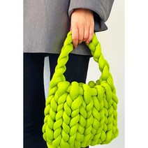 SNS 가방 아르띠콜로 자이언트 얀 뜨개질 벨벳 가방