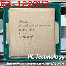 리퍼 CPU 기존 인텔 제온 E3-1220V3 CPU 3.10GHz 8M LGA1150 쿼드 코어 데스크탑 V3 프로세서, 한개옵션0