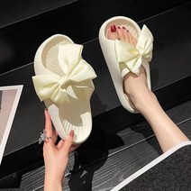 여자 푹신한 쉬폰 리본장식 EVA 슬리퍼 조리 4종