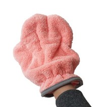 소프티아 극세사 펫타올 목욕 장갑, 핑크