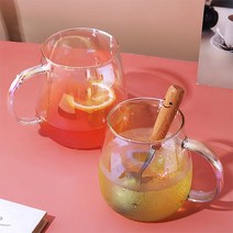 내열유리 레인보우 항아리 머그, 대 (600ml)