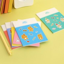 [문구조아] 카카오프렌즈 해피모먼트 A6 노트 세트 라이언, 1개