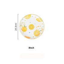 북유럽 스타일 디너 접시와 요리 오렌지 홈 세라믹 식기 국수 그릇 베이킹 트 만두 접시, [10] 8Inch Deep Dish
