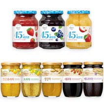 복음자리 45도과일잼350g+과실차 (딸기 블루베리 유자 모과 생강 외), 45도블루베리잼350g+배도라지차470g