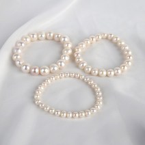 천연 담수진주 팔찌 6mm 9mm 11mm 프리사이즈 밴딩팔찌
