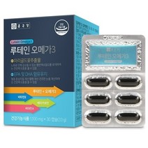 종근당 - 루테인 오메가3 1100mg x 30캡슐 마리골드꽃추출물 베타카로틴 비타민A E 5중복합기능성 토코페롤 결명자추출분말 아사이베리추출분말, 30정, 1통