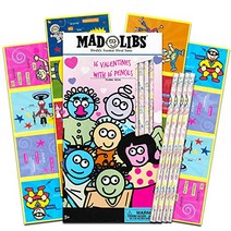 Mad Libs 16 Valentines Cards with Pencils, 1