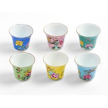 어르신선물 전통주 집들이용 술잔세트 6P 자스민티용 차도구용 우아 보이차용 다도용