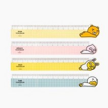 귀여운 카카오프렌즈 15cm자 라이언+어피치+무지+튜브 1개씩 4개