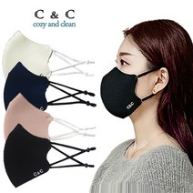 C&C 구리마스크 3개입 스포츠 숨쉬기편한 빨아쓰는마스크 패션면마스크 귀끈조절형 새부리형 대중소형, B01_스포츠L(대형)_블랙3개입